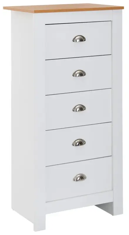 Kommode Bray weiß/braun 53 x 114 cm Zertifiziert