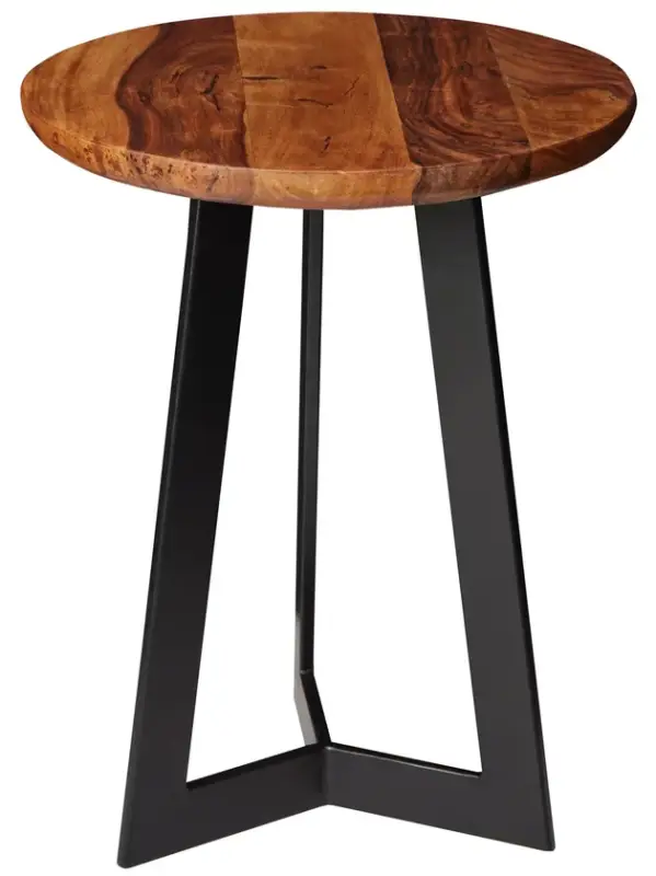 Meistverkauft Beistelltisch Obour massiv Sheesham Metall 35 x 35 x 45 cm