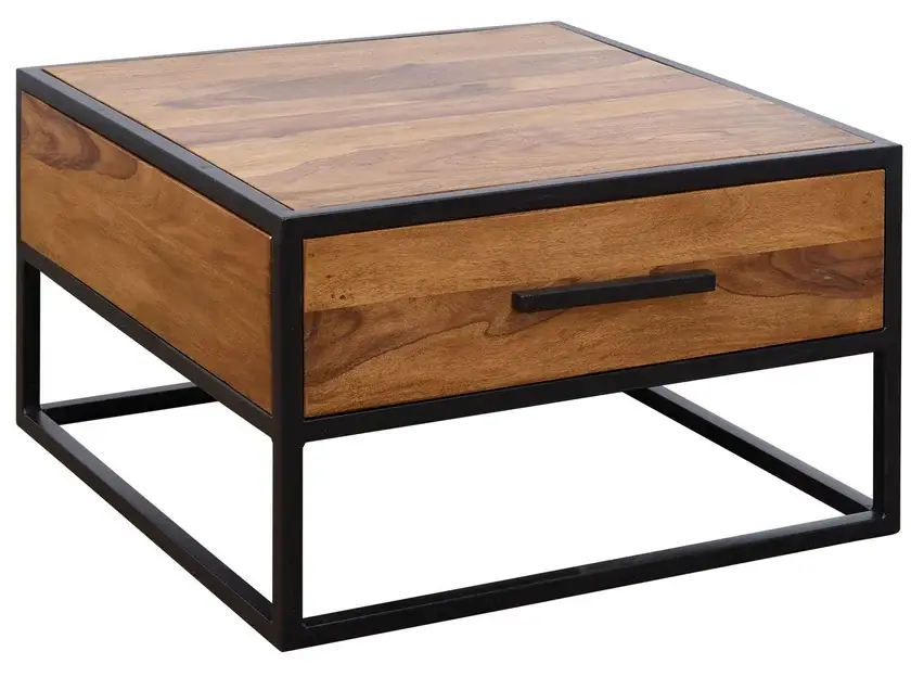Aktuell Couchtisch Baja 65x65 braun/schwarz