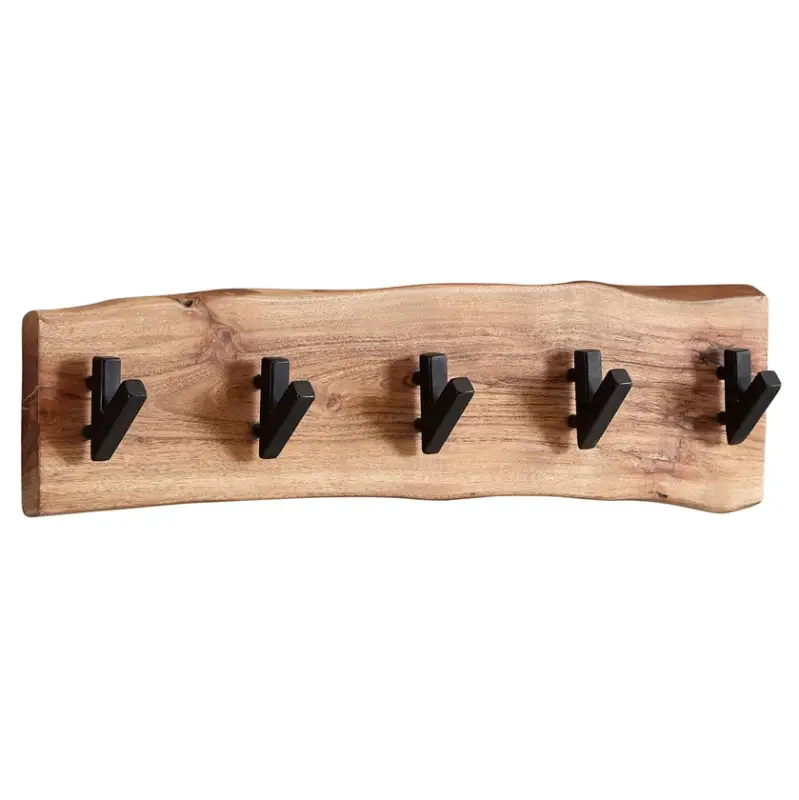 Garderobe 60 x 17 cm Akazie massiv/schwarz Neuheit