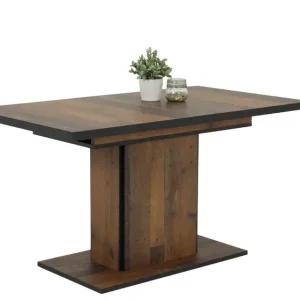Esstisch Andrea 140-180 x 80 cm Oldwood-Dekor/schwarz Begrenztes Angebot