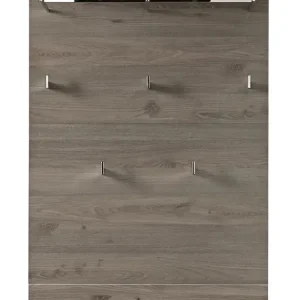 Knallerangebot Garderobenpaneel Funny Silbereiche-Dekor/Weiß Struktur 84 x 128 x 29 cm
