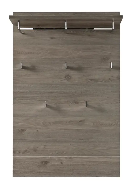 Knallerangebot Garderobenpaneel Funny Silbereiche-Dekor/Weiß Struktur 84 x 128 x 29 cm