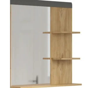 Garderobenspiegel Blanshe 79x85x16 cm Dark Grey/Eiche Navarra Saisonangebot