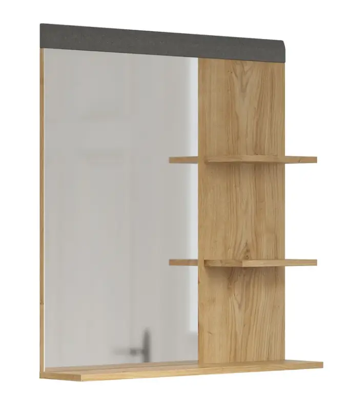 Garderobenspiegel Blanshe 79x85x16 cm Dark Grey/Eiche Navarra Saisonangebot