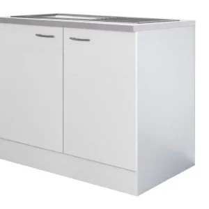 Rabatt Spülenunterschrank Wito Weiß 100x85x57cm