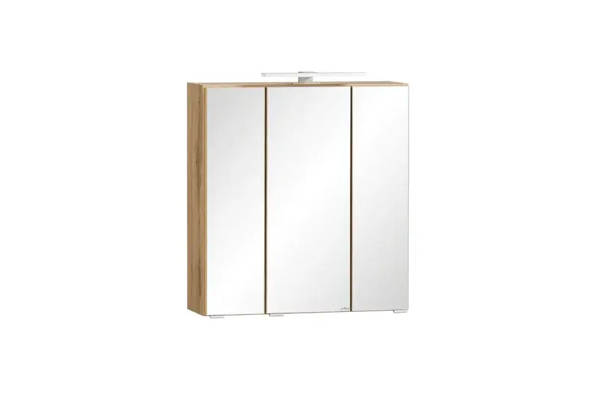 Spiegelschrank Gent weiß/braun B/H/T 60x64x20 cm Garantierte Lieferung