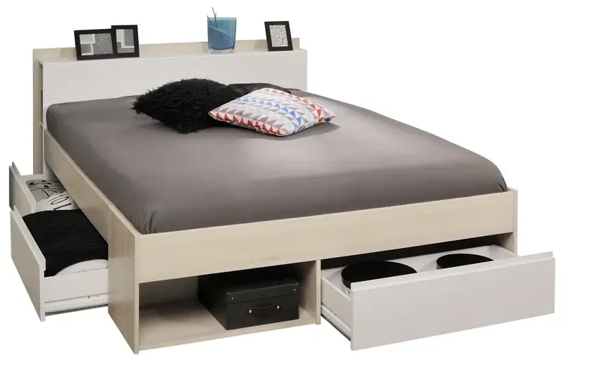 Parisot Stauraumbett Most 6 beige/weiß 160 x 200 cm Nur Heute