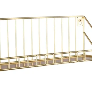 Nur Heute Wandregal Katja 30 x 11 cm Metall goldfarbig