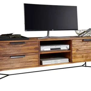 Lowboard Nishan 160 x 54 x 40 cm Massivholz Sheesham braun Abverkauf
