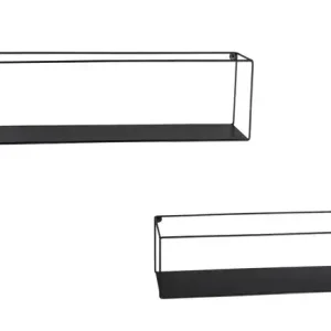 Wandregal Tinka 2er Set Metall schwarz Schneller Versand
