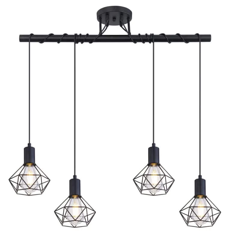 XARA I Deckenlampe schwarz 54802S-4D, B/H/T: 80 x 100 x 15 cm, Metall Direkt Vom Hersteller