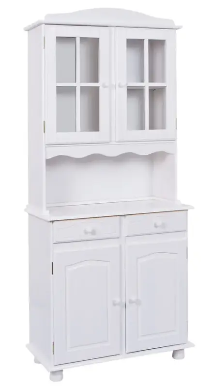 Sonderaktion Buffet Adrian Massivholz Kiefer weiß 88x198x43 cm