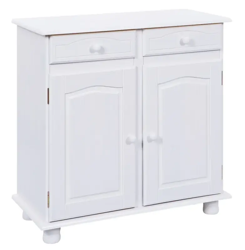 Kommode Emil Massivholz weiß 88x87x43 cm Top-Seller