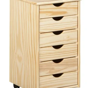 Rabatt Rollcontainer Fabian 35x65,6x39 cm Natur